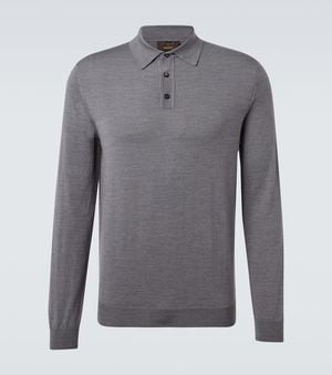 Slowear Polo En Laine Melangee - Gris