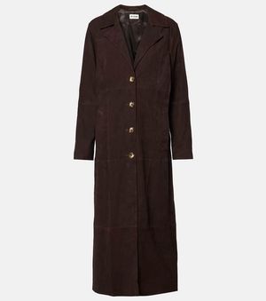 RIXO London Abrigo Astraea De Ante - Marrón