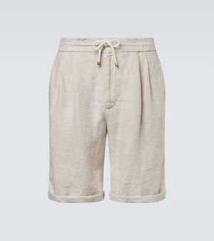 Brunello Cucinelli Linen Bermuda Shorts - White