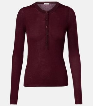Chloé Henley-Top Aus Wolle - Lila