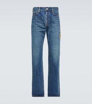 Undercover Beaded Straight Jeans - Blue