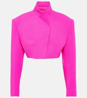 Alexandre Vauthier Veste Raccourcie En Laine - Rose