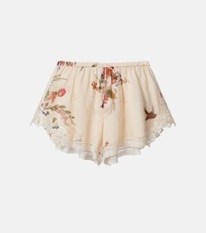 Zimmermann Shorts Patience Aus Baumwolle Und Seide - Natur