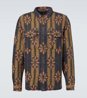 RRL Floral Striped Cotton Jacquard Shirt - Green