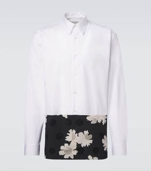 Dries Van Noten Floral Cotton-Blend Poplin Shirt - White