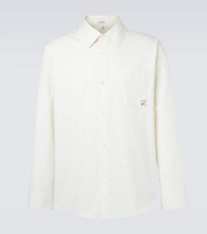 Loewe Anagram Cotton Twill Shirt - White
