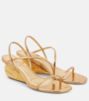 Jonathan Simkhai Bridget Metallic Leather Wedges