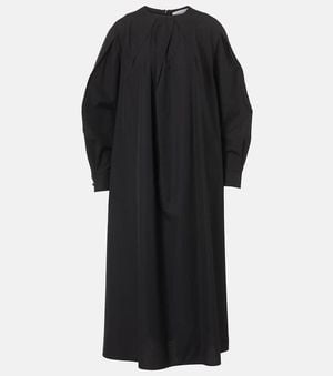 Max Mara Liriche Cotton Poplin Midi Dress - Black