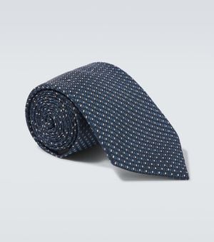 ZEGNA Krawatte Aus Seiden-Jacquard - Blau