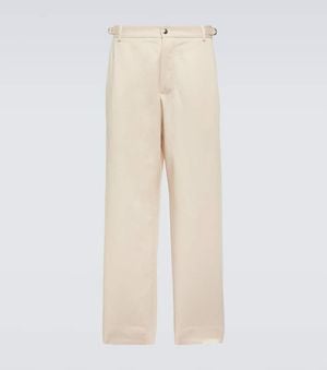 Jacquemus Le Pantalon Jean Cotton And Linen-blend Pants - Natural
