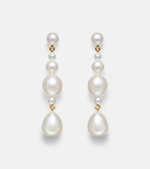 Sophie Bille Brahe Ohrringe Petite Amis De La Perle Aus 14Kt Gelbgold (585/1000) Mit Suesswasserperlen - Weiß