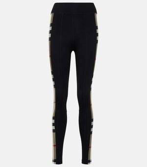 Burberry Leggings Check Aus Jersey - Schwarz