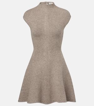 Magda Butrym Cashmere-Blend Minidress - Brown