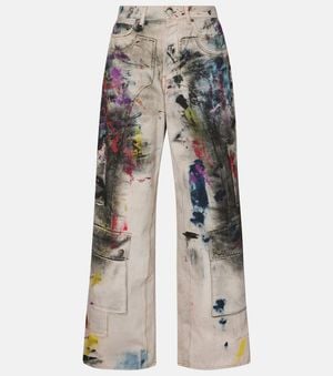 Acne Studios 1981 Trompe L'Oeil Wide-Leg Jeans - White