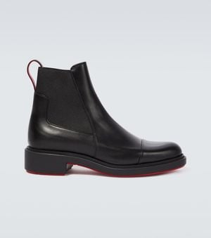 Christian Louboutin Urbino Leather Chelsea Boots - Black
