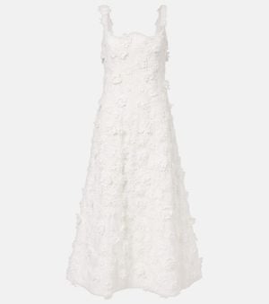 LEO LIN Odette Floral-Applique Lace Cocktail Dress - White