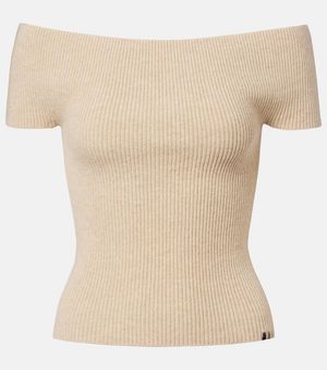 Extreme Cashmere N°381 Libra Cashmere-Blend Top - Natural