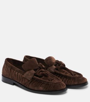 Bottega Veneta Loafers Astaire Knot Aus Veloursleder - Braun
