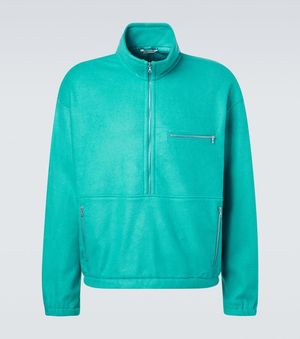 AURALEE Pullover Aus Seiden-Fleece - Blau