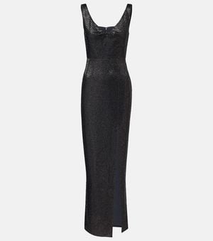 Roland Mouret Embellished Crepe Gown - Black