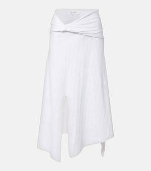 Victoria Beckham Midirock Aus Einem Baumwollgemisch - Weiß