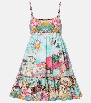 CAMILLA Bedrucktes Minikleid Aus Baumwolle - Mehrfarbig