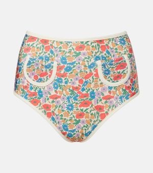 Montce Polly Floral Bikini Bottoms - White