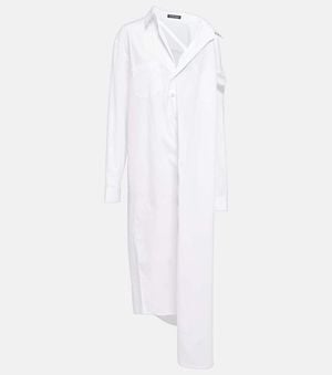 Ann Demeulemeester Henrietta Cotton Shirt Dress - White