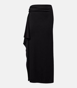 Christopher Esber Asymmetric Draped Jersey Maxi Skirt - Black