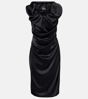 Vivienne Westwood Rill Draped Midi Dress - Black