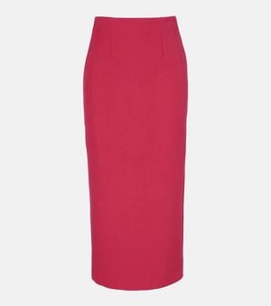 Roland Mouret High-Rise Cady Pencil Skirt - Red