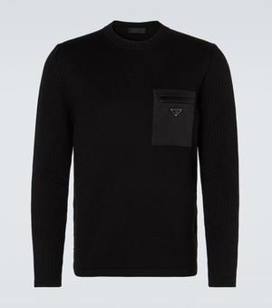 Prada Pullover Aus Schurwolle - Schwarz