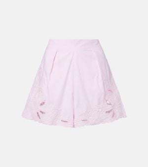 Juliet Dunn High-Rise Shorts Aus Baumwolle - Pink