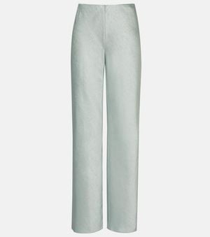 Vince Weite Hose Aus Satin - Grün