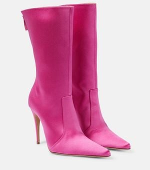 Magda Butrym Satin Sock Boots - Pink