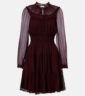 Ulla Johnson Minikleid Ava Aus Seidenchiffon - Rot