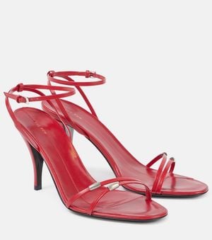 The Row Cleo Bijoux Leather Sandals - Pink