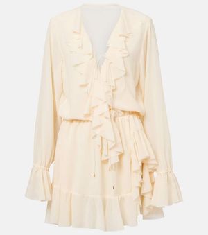 Bananhot Bellen Ruffled Minidress - Natural