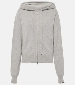 Extreme Cashmere N°318 Hood Cashmere-Blend Zip-Up Hoodie - Gray