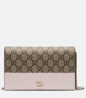 Gucci Gg Marmont Wallet On Chain - Gray