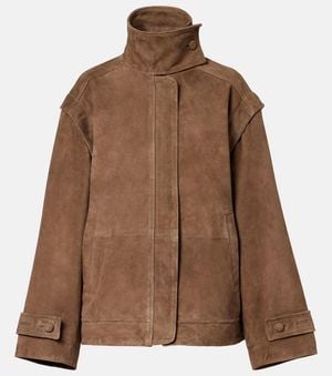 ROTATE BIRGER CHRISTENSEN Kamala Suede Jacket - Brown