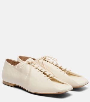 Lemaire Souris Leather Derby Shoes - Natural