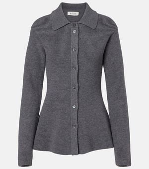 Rohe Ribbed-Knit Wool And Cashmere Cardigan - Grey