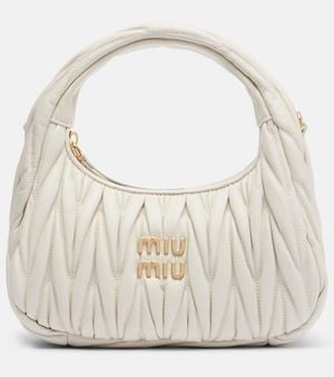 Miu Miu Wander Small Leather Top-Handle Bag - White