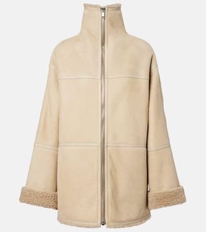 Yves Salomon Wendbare Jacke Aus Leder Und Shearling - Natur