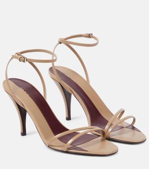 The Row Cleo Leather Sandals - Pink