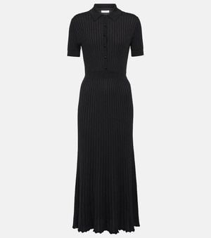 Gabriela Hearst Amor Silk And Cashmere Midi Dress - Black