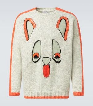 Loewe X Louis Wain Pullover Aus Einem Wollgemisch - Weiß