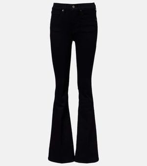 Veronica Beard Beverly High-Rise Flared Jeans - Blue