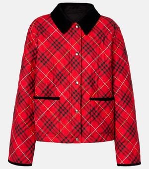 Burberry Quilted Cropped Jacket - Red